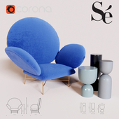 se-collections Stay Armchair and Time Piece Ceramic