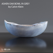 ASHEN OAK BOWL IN GREY by Calvin Klein