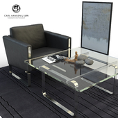 Lounge chair coffee table rugs GESTALTA HANS J. WEGNER