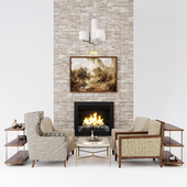 Furniture set vs fireplace
