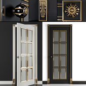Bergamo Door with Gold Black and White