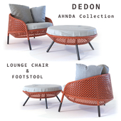 Dedon Ahnda lounge chair and footstool