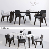 Poliform table HOWARD, chairs VENTURA s16, s17