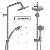 Hansgrohe Croma 100 1jet Showerpipe