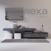 rexa design умывальник с мебелью и аксессуарами