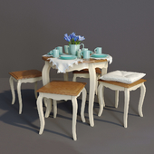 Table and stools Leontina