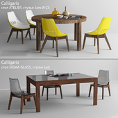 Calligaris tables and chairs
