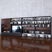 Storage system with books tv vase 7