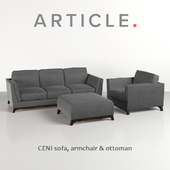 Article Ceni sofa, armchair and ottoman