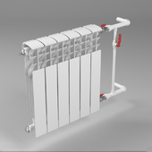 Bimetallic heating radiator