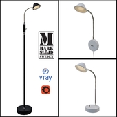 Fixtures from the company Markslojd, Sweden, model Fenix, table lamp, floor lamp and sconce.