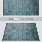 Audrey Vintage Turquoise Area Rug
