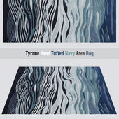 Tyrone Hand-Tufted Navy Area Rug