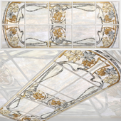 Ceiling stained-glass window Art Nouveau