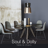 Soul Table &amp; Dolly Chairs