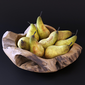 Decorative dish with pears