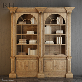 RH Palladian Salvaged Pine Library Bookcase Double