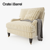 Crate and Barrel Essex Chair with Casters
