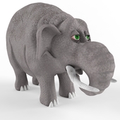 Детская  пластмассовая игрушка Слон