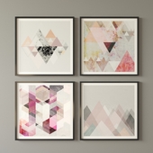 Set of paintings with geometry