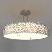 Silver Coral 4 Light Oval Chandelier Pendant - C