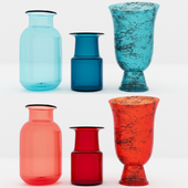 3 Vases (Blue,Red,Green)
