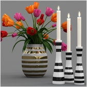 Tulips and candles