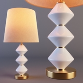 Geo Milk Glass And Gold Zoey Table Lamp Base
