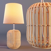 Bamboo Wicker Carmen Table Lamp Base