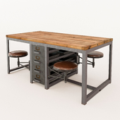 Rupert Industrial Architect Work Table Desk