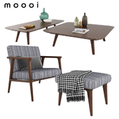 moooi armchair and tables