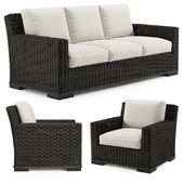 Rustic Woven Lounge Sofa & Chair