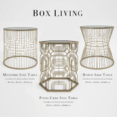 Box Living Bowie, Piana Cube, Mulford Side Table