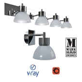 Wall lamps for the bathroom, model RIO, from the company MARKSLOJD, Sweden.