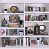 Bookcase with books and decor 3