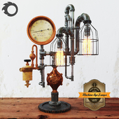Steampunk Industrial Steam Gauge / Oiler Lamp #887