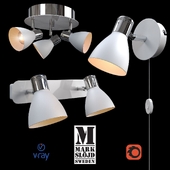 Потолочный и настенные светильники от компании MARKSLOJD, Швеция, модель HUSEBY.