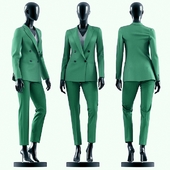 Woman Green Suit