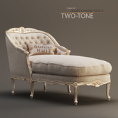 Eloquence® Louis Chaise in Gold/Taupe Two-Tone