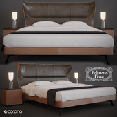 Кровать Poltronafrau MAMY BLUE BED и прикроватные тумбы FIDELIO NOTTE