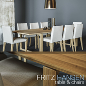 Fritz Hansen, Table & chairs