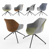 Doulton armchair by Zuiver - grey, green, blue and vintage brown