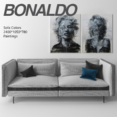 Bonaldo Colors sofa with pillows