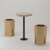 Hexagonal Seat And Table