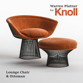 Warren Platner Lounge Chair & Ottoman  for Knoll