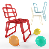 Inflated chair in 6 colours + baloons