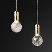 Lee Broom Frosted / Clear Crystal Bulb & Pendant