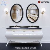 Set of furniture Eurodesign Prestige doppio lavabo / White painted