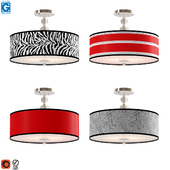 Giclee Gallery 16" Wide Semi-Flush Ceiling Light