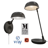 Model HALO, wall and table lamps, from the company MARKSLOJD, Sweden.